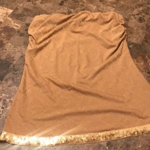 MKM strapless gold/tan top